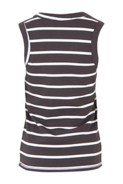 Product shot of the Elements Iris Cotton Tank in colour Charwhite (Grey), from the back