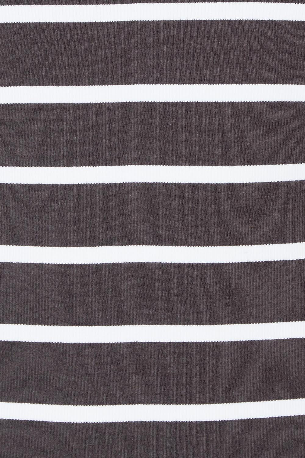Product shot of the Elements Iris Cotton Tank in colour Charwhite (Grey), detail