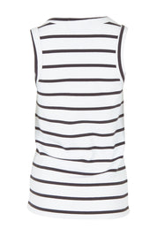 Product shot of the Elements Iris Cotton Tank in colour Whitechar (White), from the back