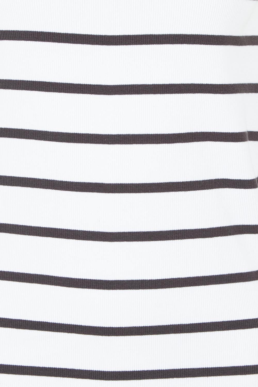 Product shot of the Elements Iris Cotton Tank in colour Whitechar (White), detail