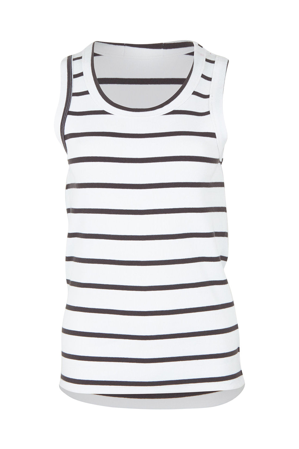 Product shot of the Elements Iris Cotton Tank in colour Whitechar (White), from the front