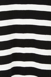 Product shot of the Elements Reform Stripe Cotton Dress in colour Blackwhite (Black), detail