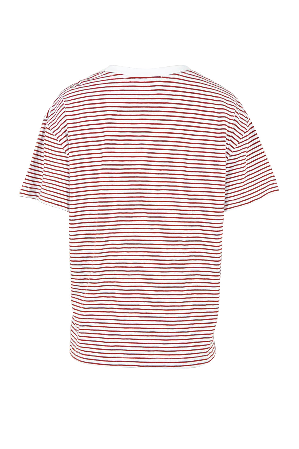 Product shot of the Elements Hutch Stripe Cotton Tee – Russetbrow in colour Russetbrow, from the back