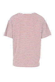 Product shot of the Elements Hutch Stripe Cotton Tee – Russetbrow in colour Russetbrow, from the back