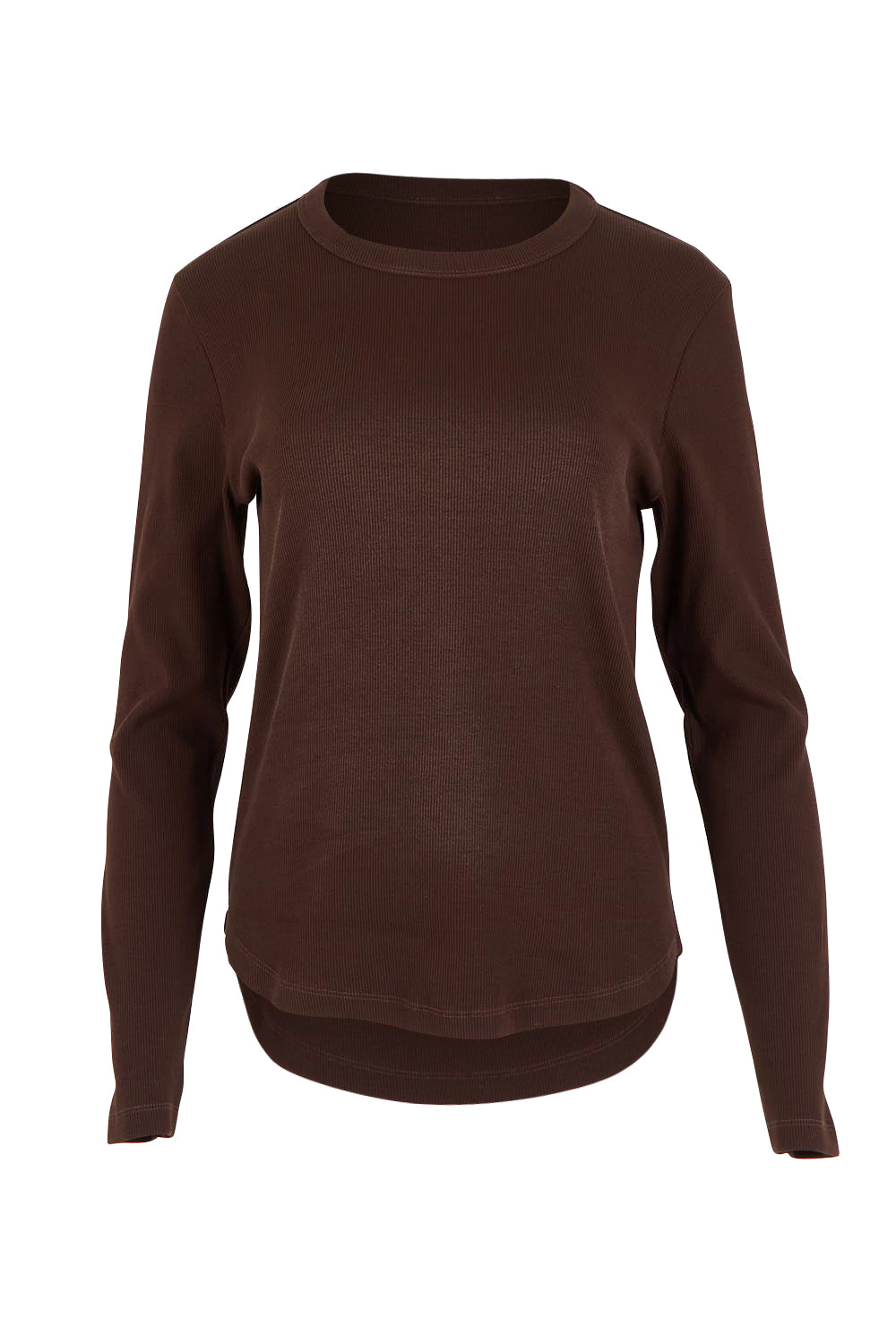 Elements Scoop Rib Cotton Long Sleeve Tee – Coffee