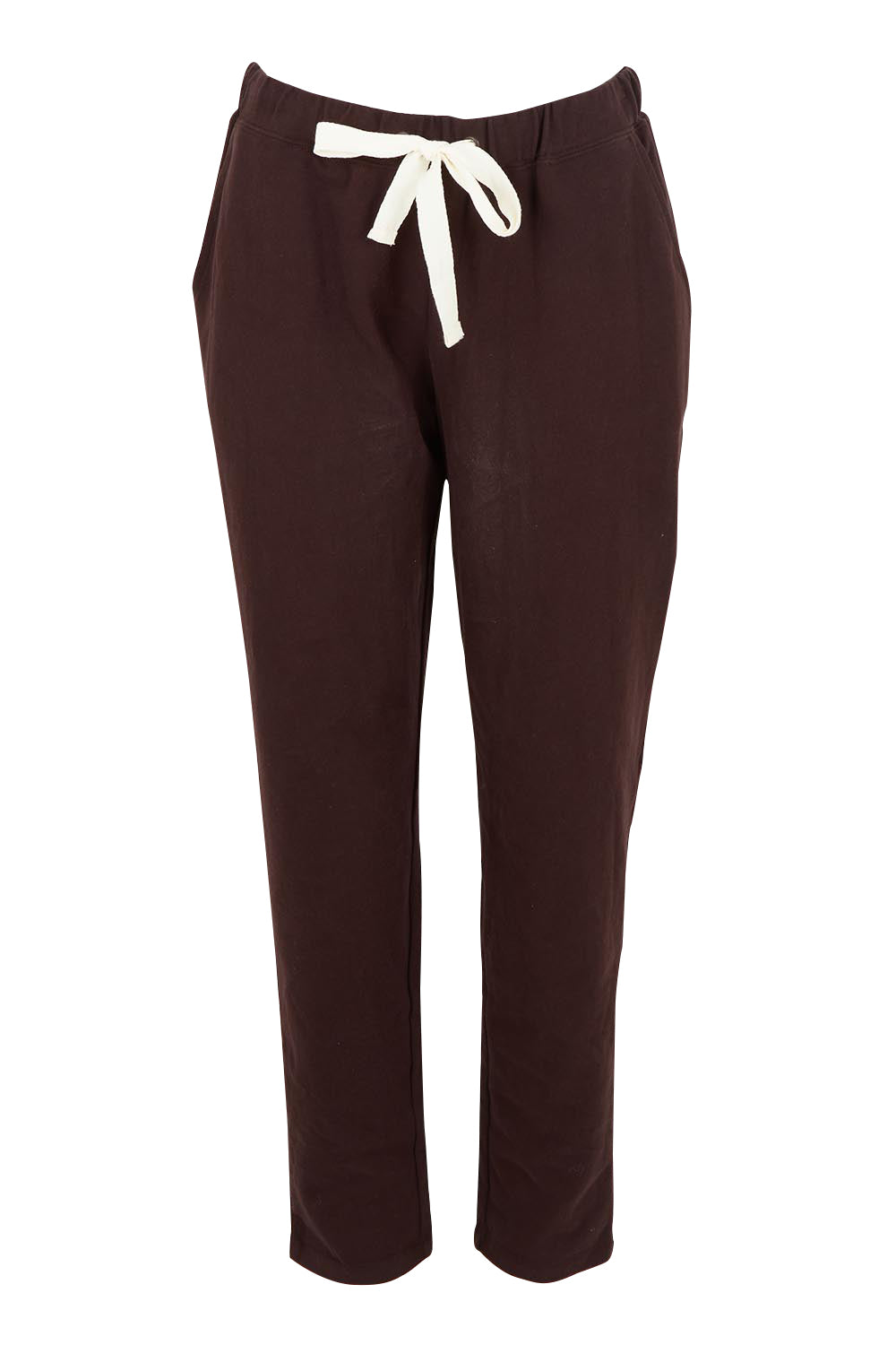Product shot of the Elements Monday Cotton Pant in colour Coffee, from the front