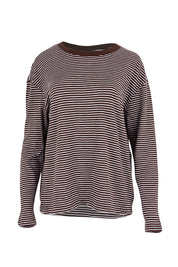 Elements Hutch Stripe Cotton Long Sleeve Tee - Coffeewhite