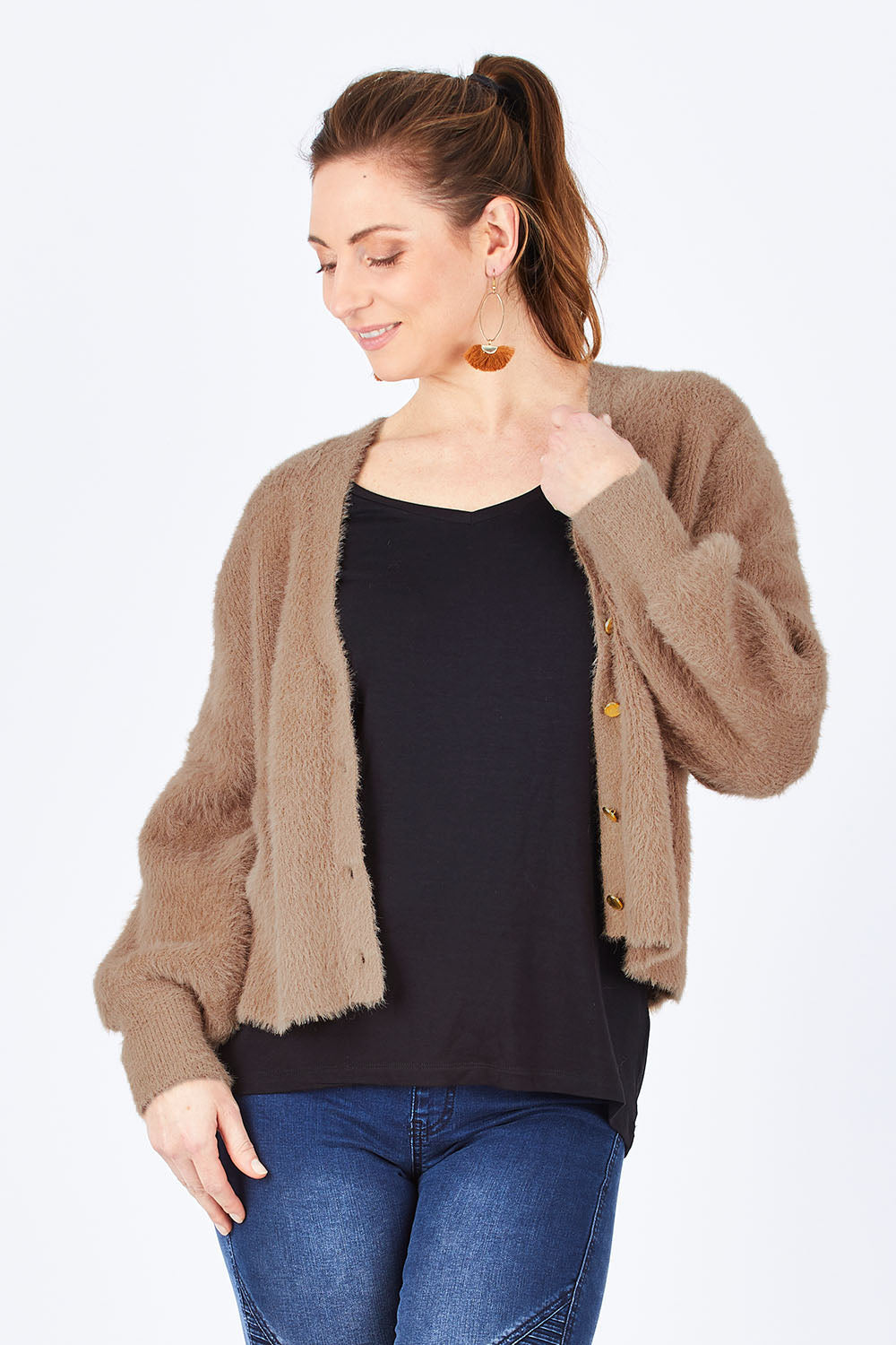 Preloved Ashbury Cardigan - Mocha