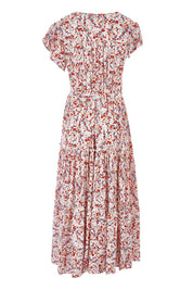 Product shot of the Love Game Maxi Dress in colour Toykoblues (White), from the back
