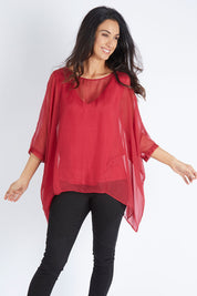 Preloved Chasing Waterfalls Silk Blouse - Summerwine