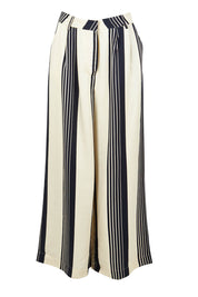 Product shot of the Heartstopper Pant in colour Navystripe (Blue), from the front