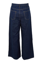Product shot of the Soaring Denim Jean in colour Indigo (Blue), from the back