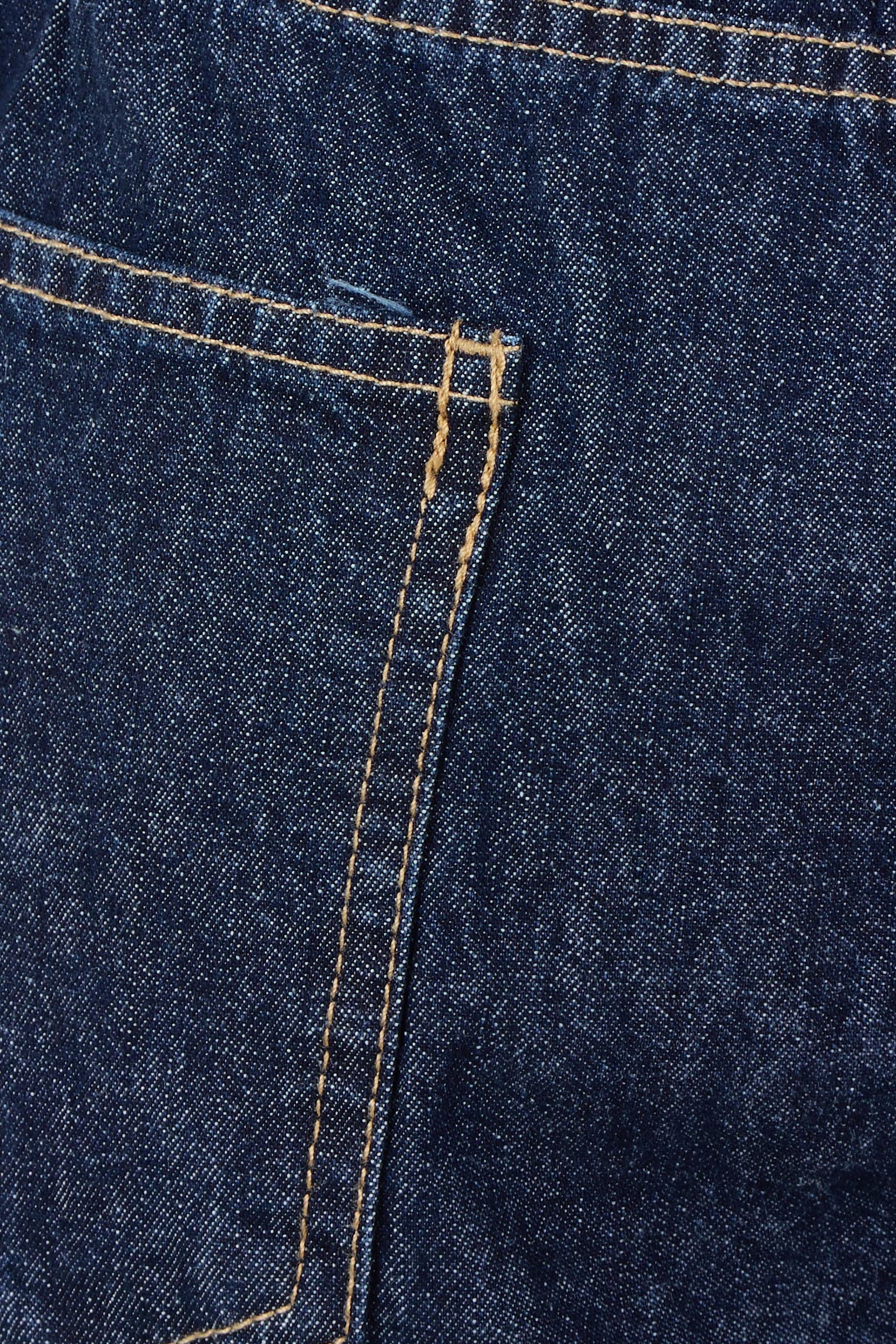 Product shot of the Soaring Denim Jean in colour Indigo (Blue), detail
