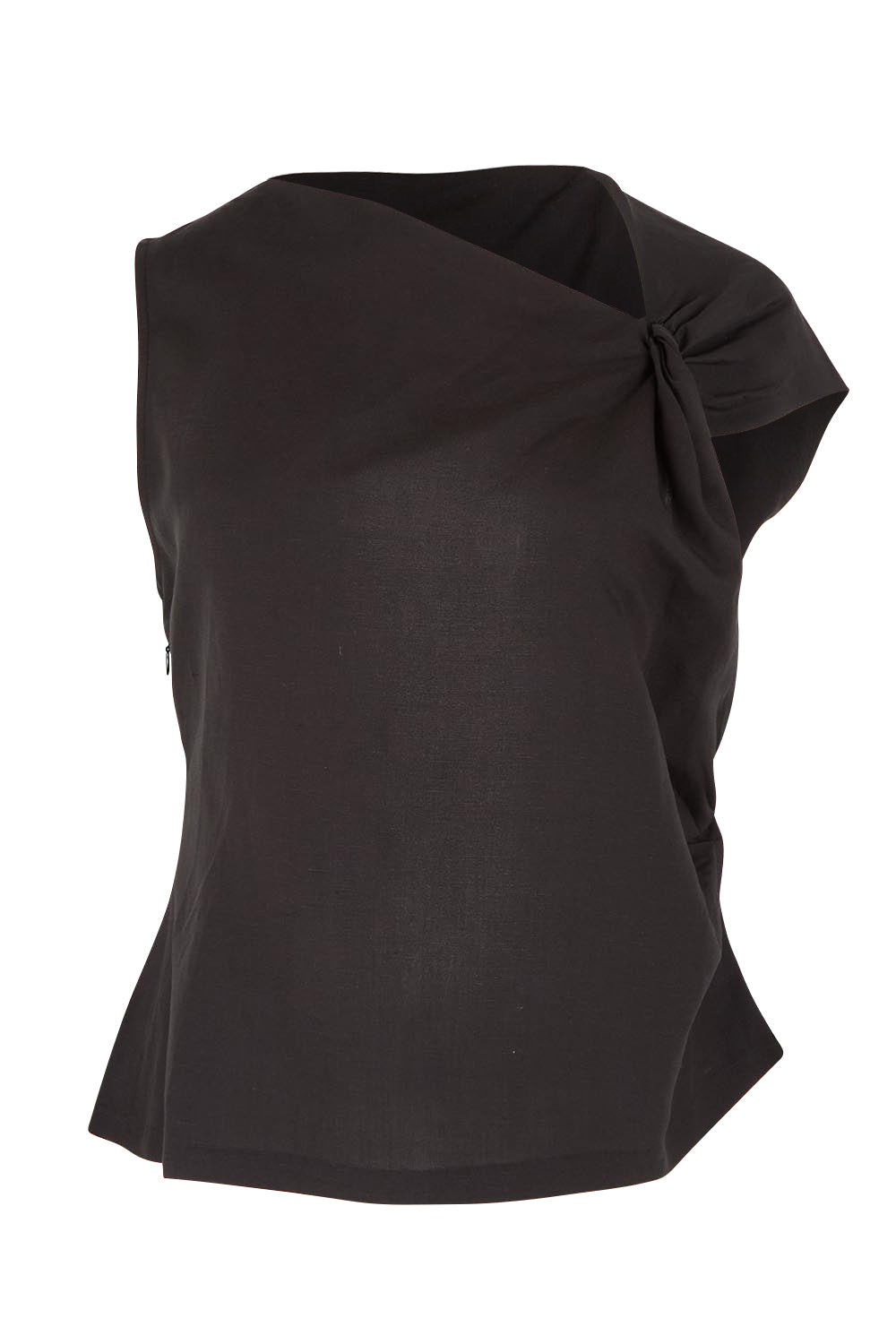 Product shot of the Sandara Top in colour Black (Black), from the front