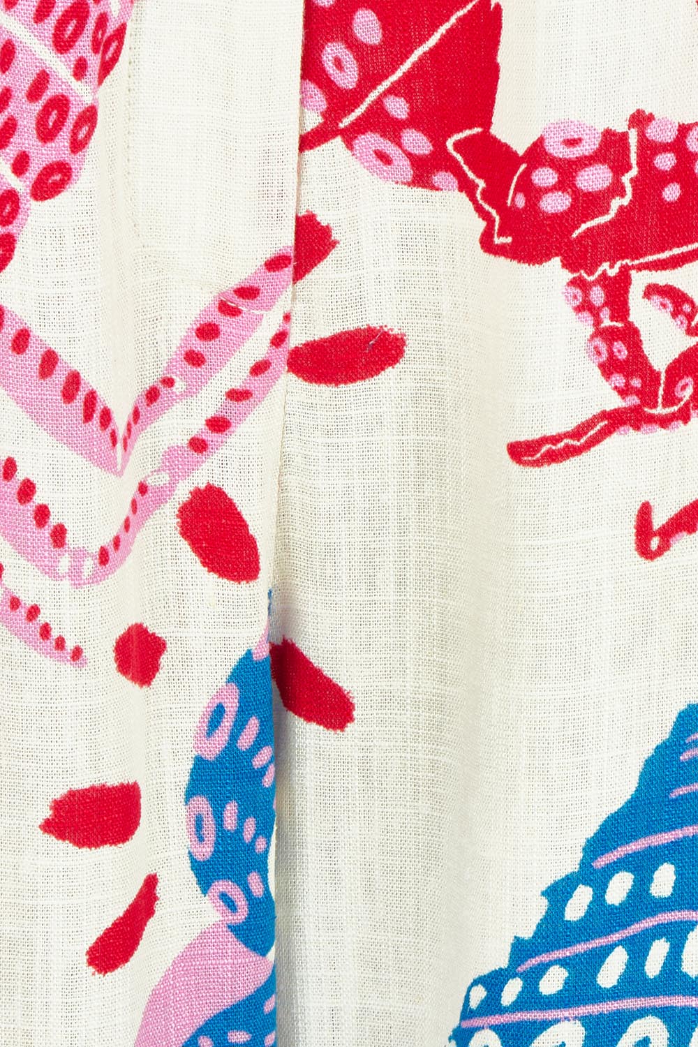 Product shot of the Soleil Pant in colour Lobster, detail