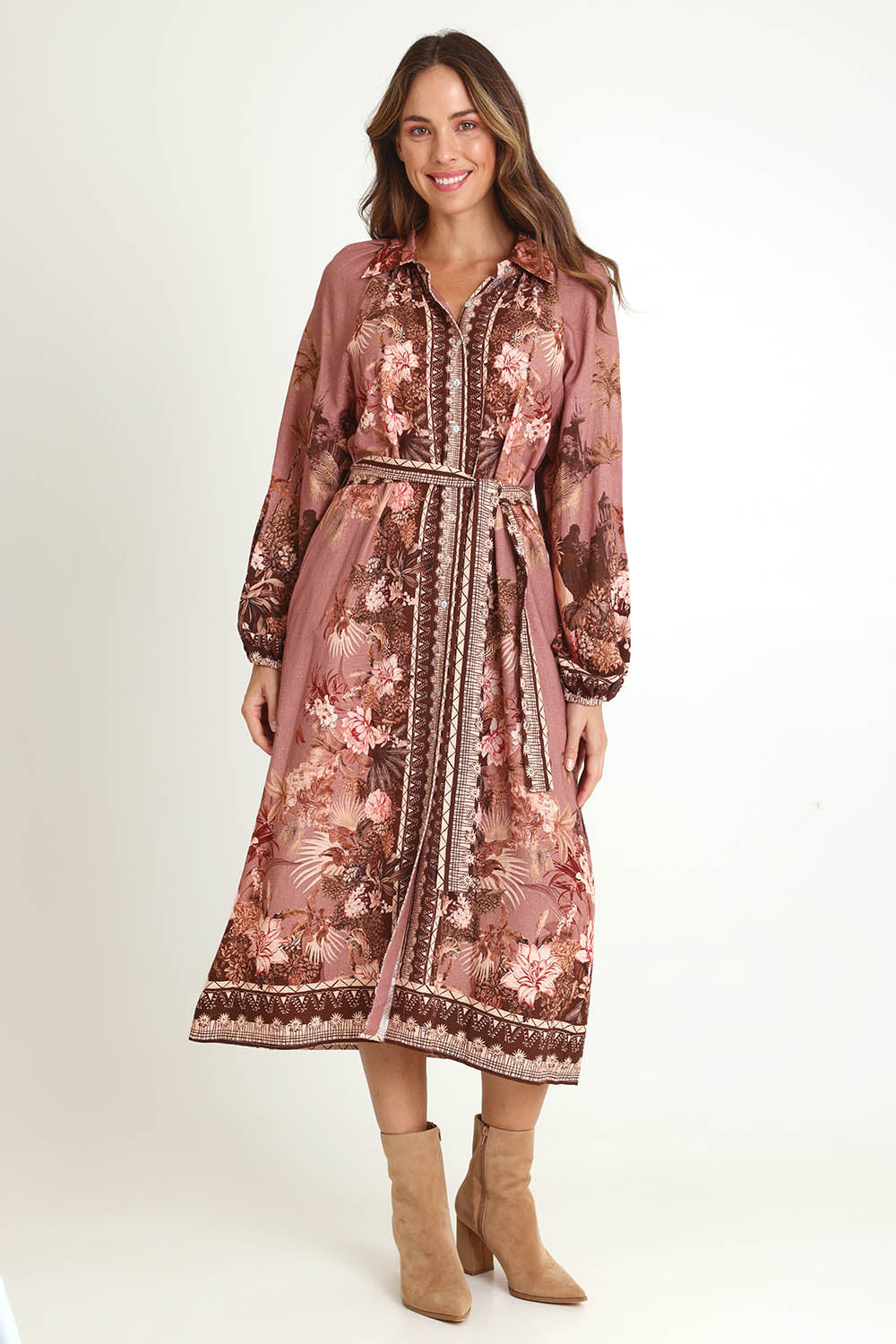 Nina Linen Blend Shirt Dress – Darkscarf