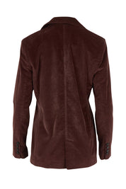 Rhea Velvet Blazer – Chocolate