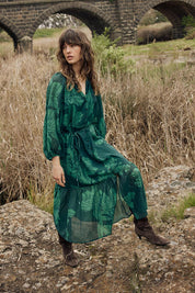 Lynn Tiered Dress – Evergreen