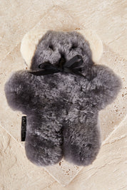 A model wearing the Flatout Bears in colour Koala (Blue), from the front, showing the whole outfit