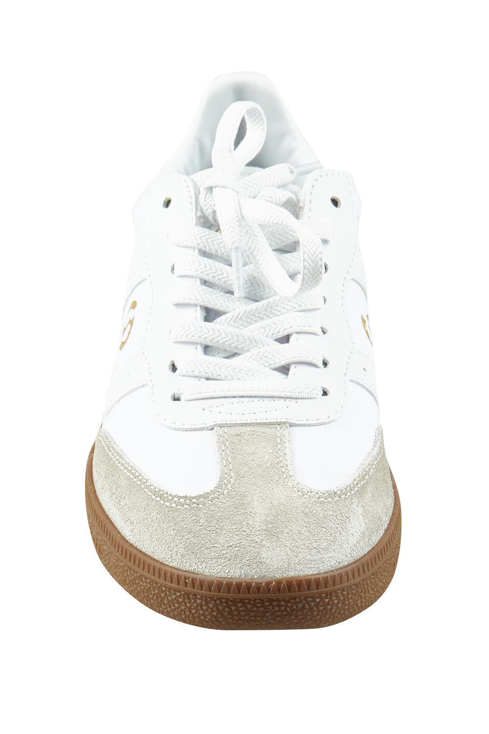 Product shot of the 2001 Parallel Suede Canvas Sneaker in colour White (White), detail