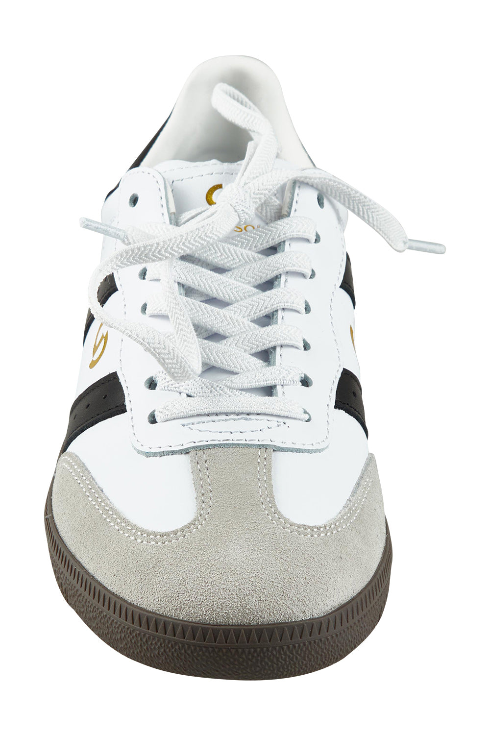 Product shot of the 2001 Parallel Suede Sneaker in colour Whiteblack (White), detail