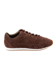 Product shot of the 3001 Balance Suede Sneaker in colour Espresso, from the front