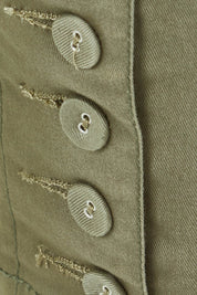 Product shot of the Cotton Twill Pant in colour Khaki (Green), detail