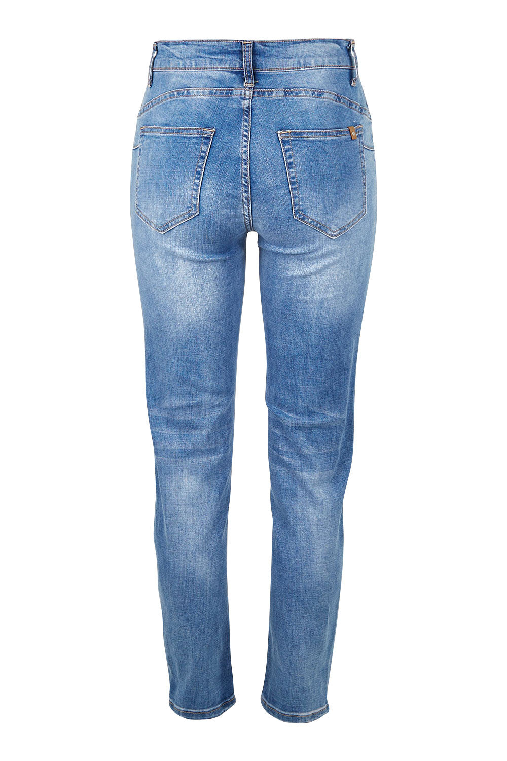 Product shot of the Marvel Jean in colour Denim (Blue), from the back