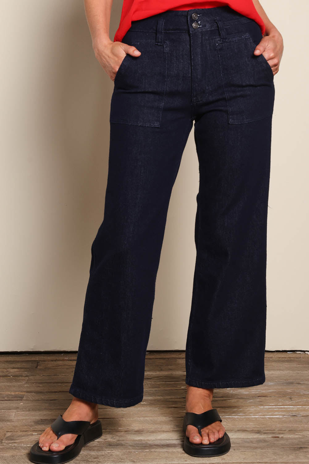Hudson Wide Leg Jean - Darkdenim