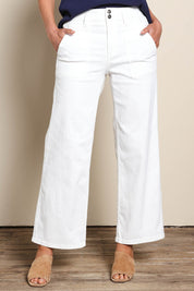 Hudson Wide Leg Jean - Ivory