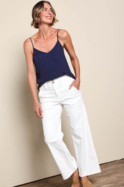 Hudson Wide Leg Jean - Ivory