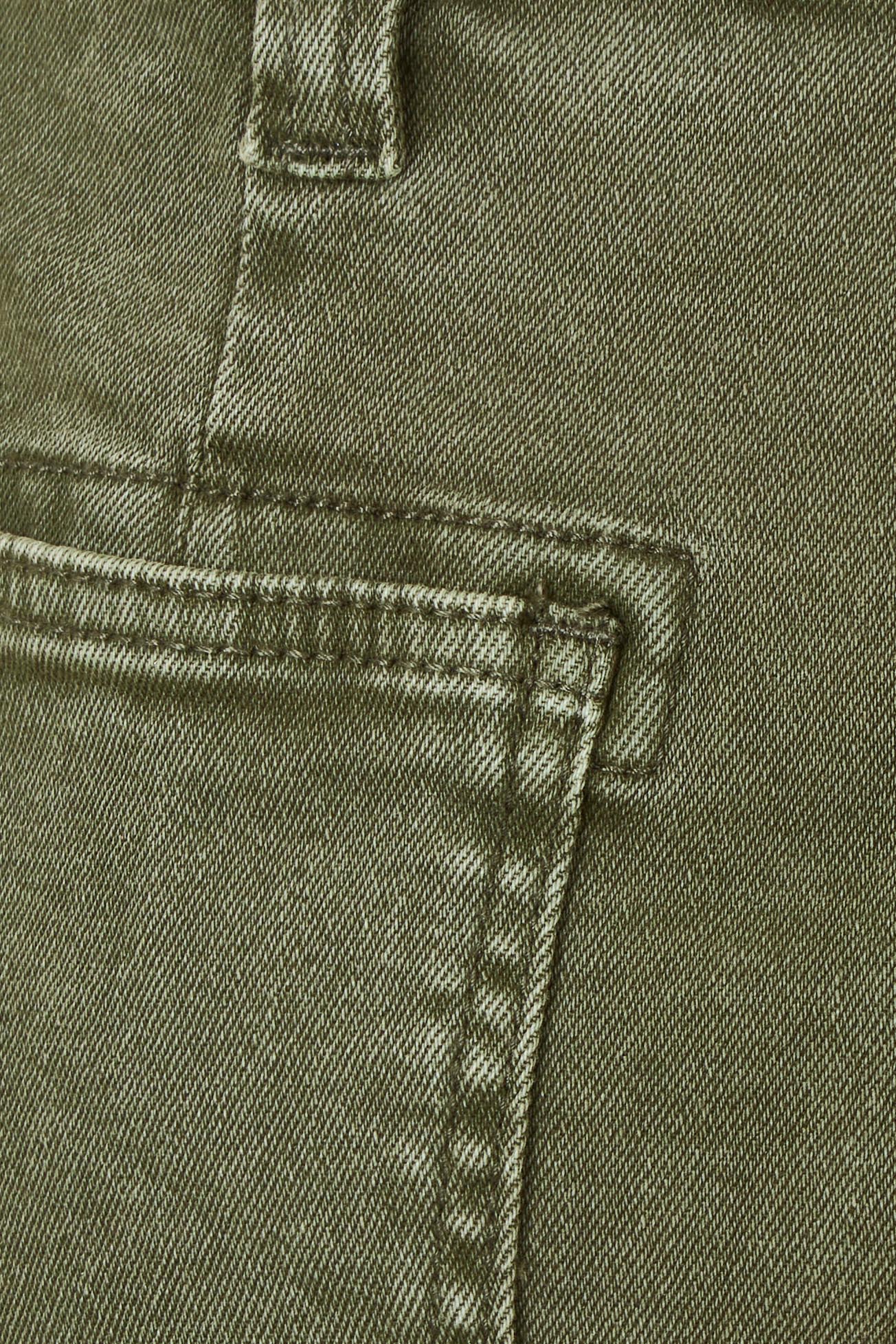 Product shot of the Hudson Wide Leg Jean in colour Khaki (Green), from the back