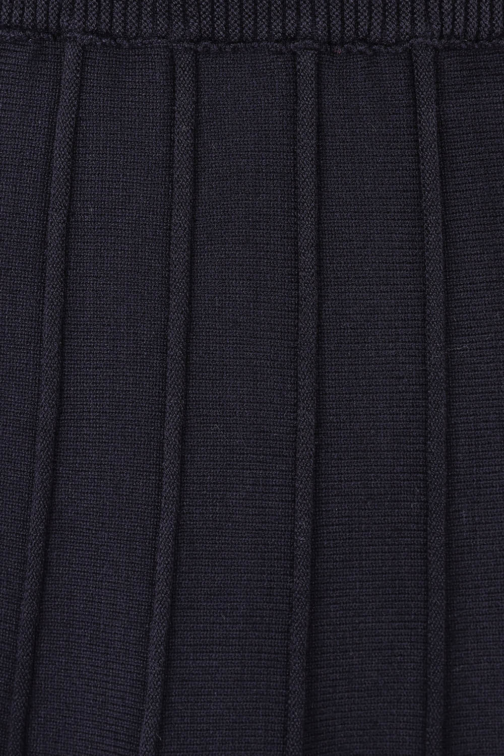 Product shot of the Kate Knit Long Skirt in colour Navy (Blue), detail