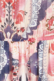 Product shot of the Newport Dress in colour Coral (Pink), detail