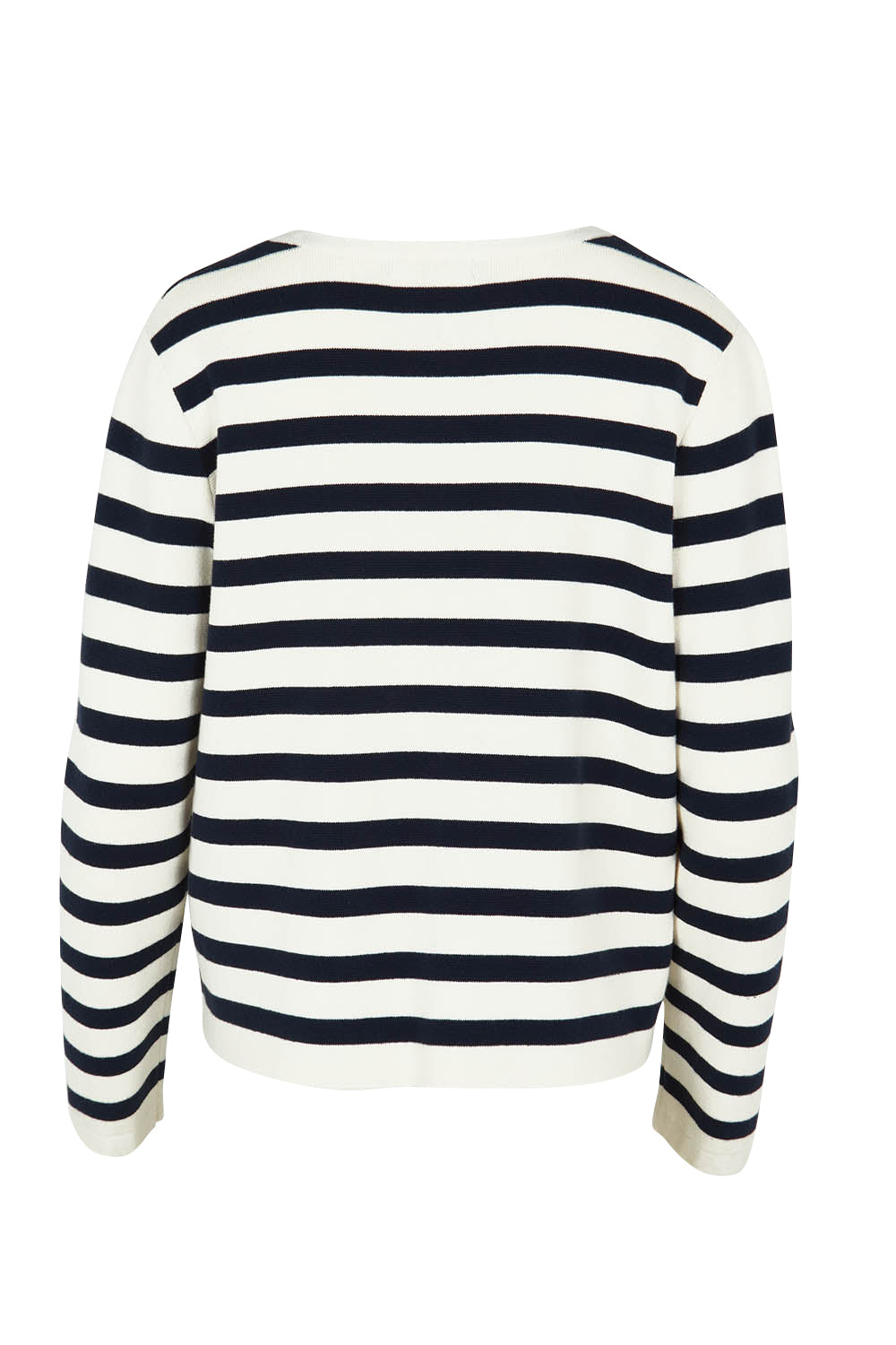 Product shot of the Capetown Cotton Cardigan in colour Navy (Blue), from the back