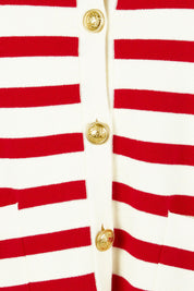 Product shot of the Capetown Cotton Cardigan in colour Redivory (Red), detail