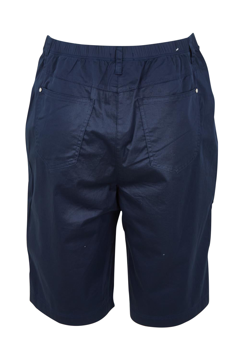 Product shot of the San Marino Cotton Shorts in colour Navy (Blue), from the back