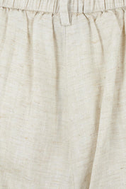 Product shot of the Lino Linen Blend Tapered Pant in colour Natural, detail
