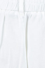 Product shot of the Lino Linen Blend Tapered Pant in colour White (White), detail
