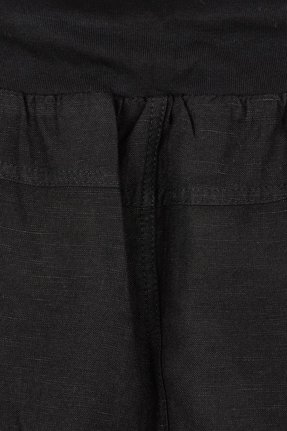 Product shot of the Lino Linen Blend Skirt in colour Black (Black), detail