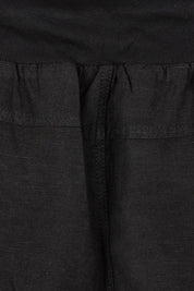 Product shot of the Lino Linen Blend Skirt in colour Black (Black), detail