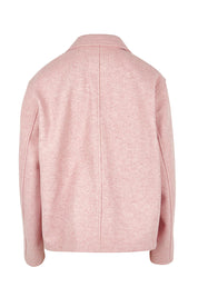 Product shot of the Montana Car Coat in colour Blush (Pink), from the back