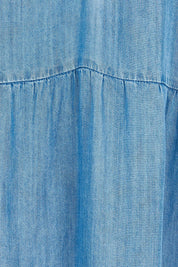 Product shot of the Macy Lyocell Dress in colour Denim (Blue), detail
