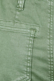 Product shot of the Hudson Crop Denim Jean - Fern in colour Fern, showing detail