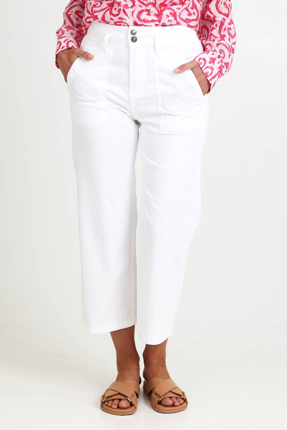 Hudson Crop Denim Jean - White