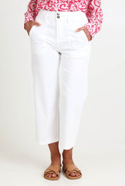 Hudson Crop Denim Jean - White