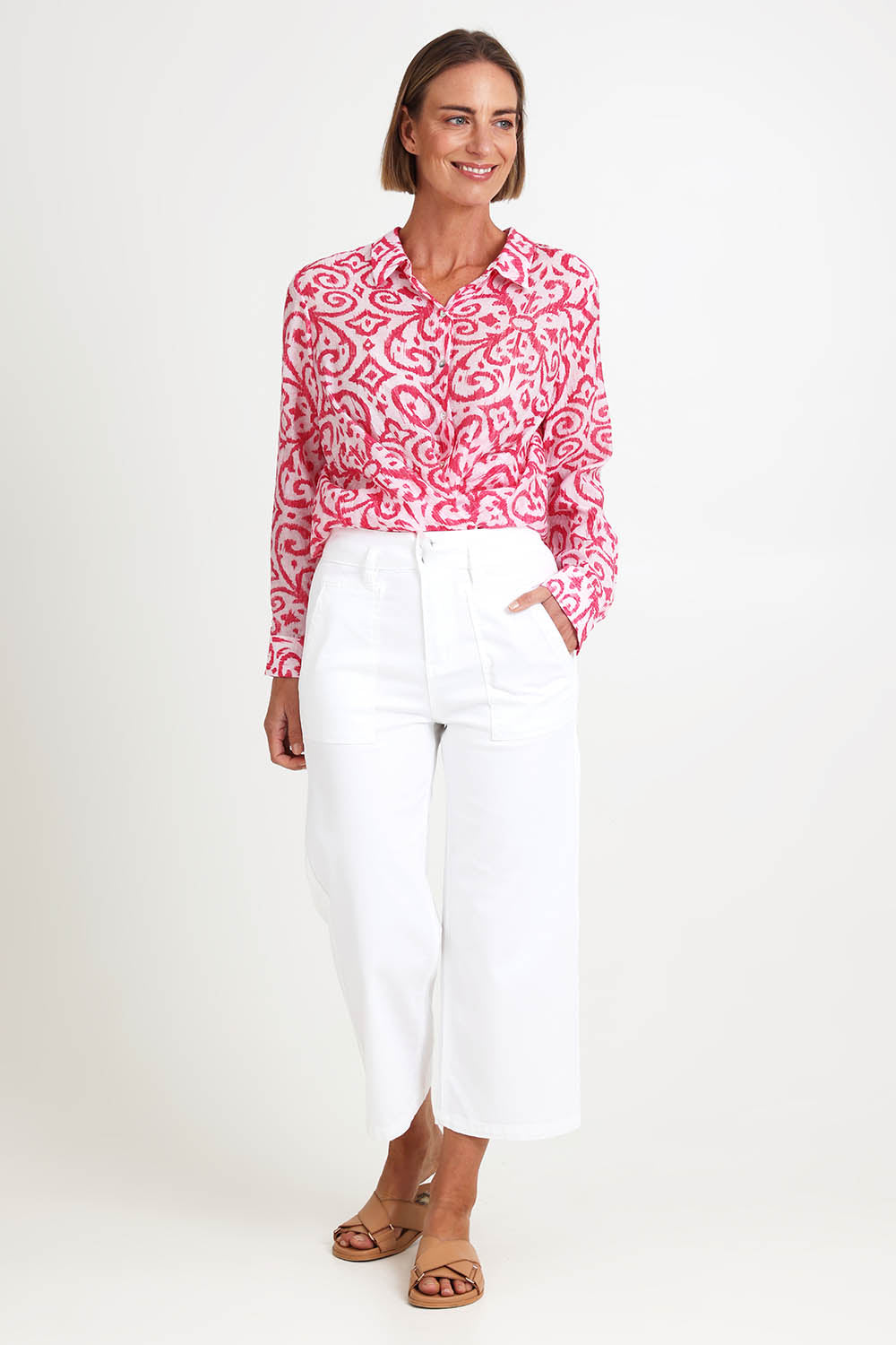 Hudson Crop Denim Jean - White