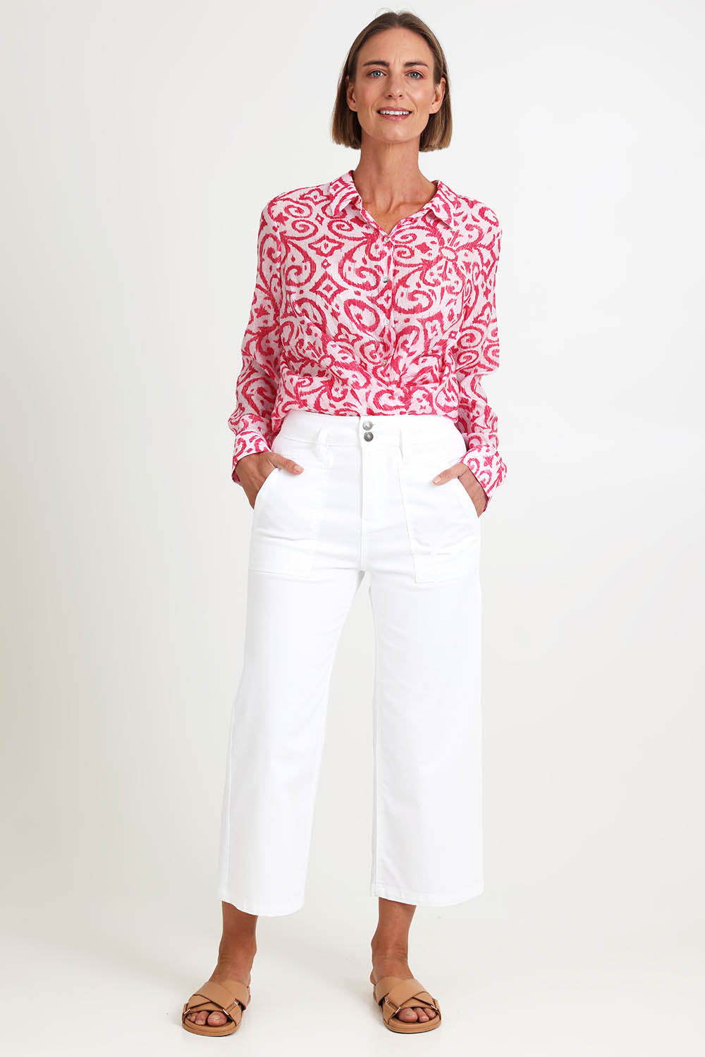 Hudson Crop Denim Jean - White