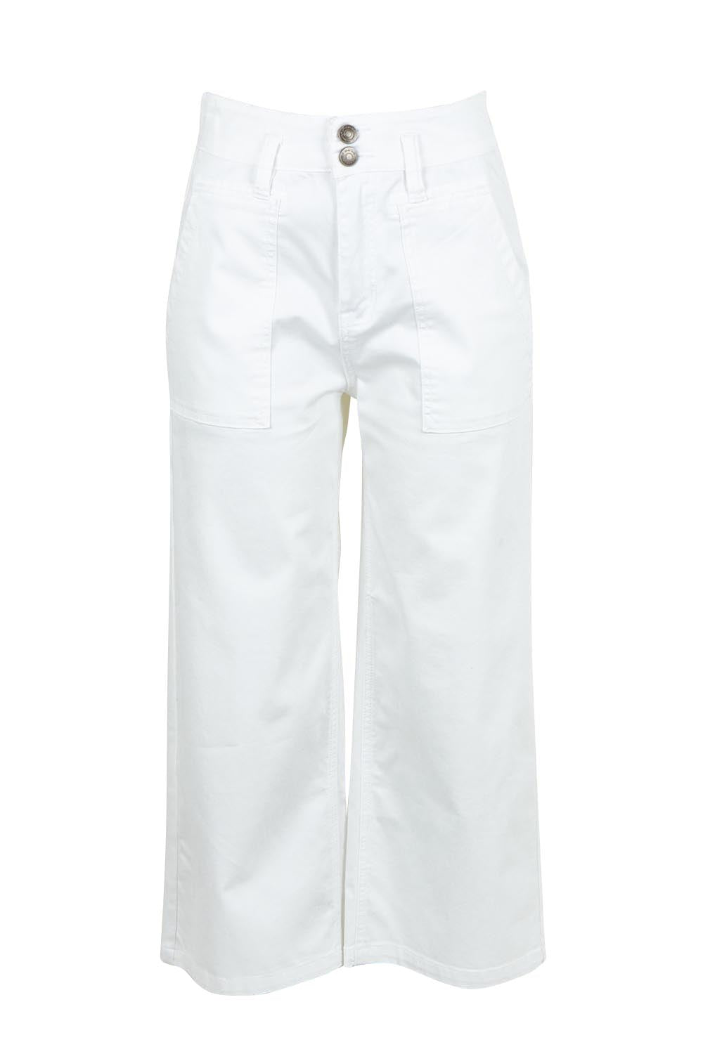 Hudson Crop Denim Jean - White