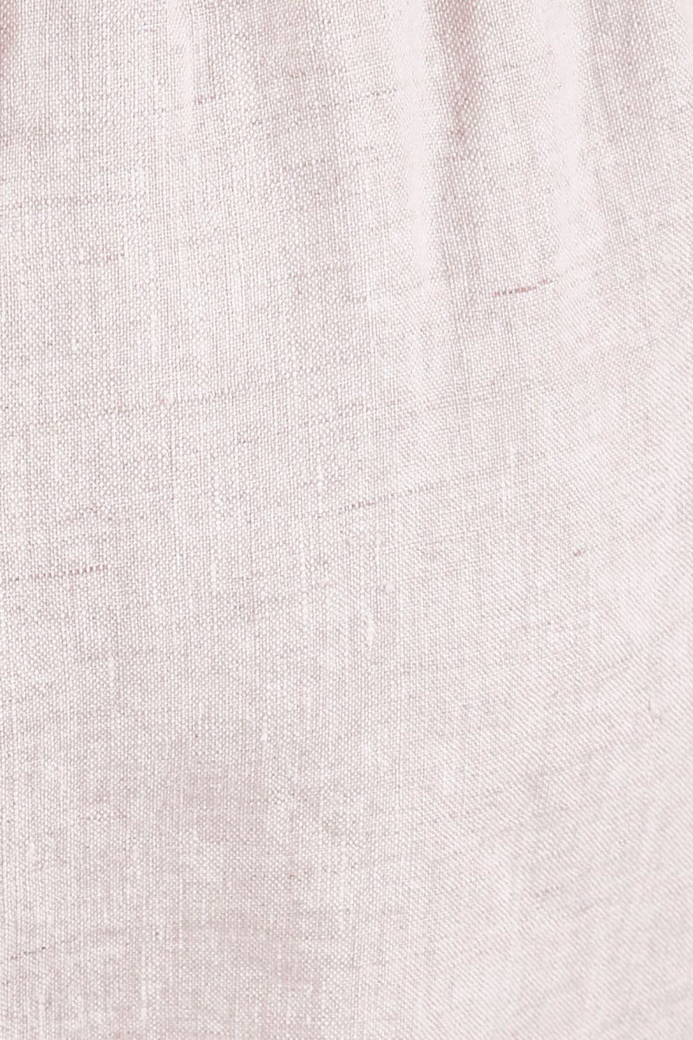Product shot of the Pull On Linen Pant - Natural in colour Natural, showing detail